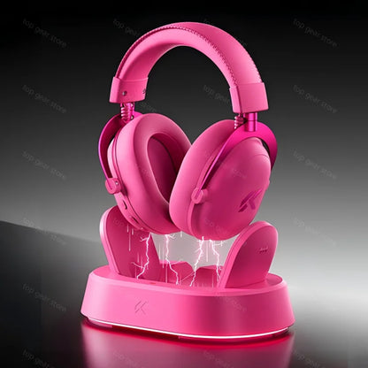 Casque de jeu MCHOSE V9 Turbo BT 2.4G à faible latence sans fil Esport avec pilote dynamique de 60 mm, charge magnétique de 2000 mAh pour les joueurs