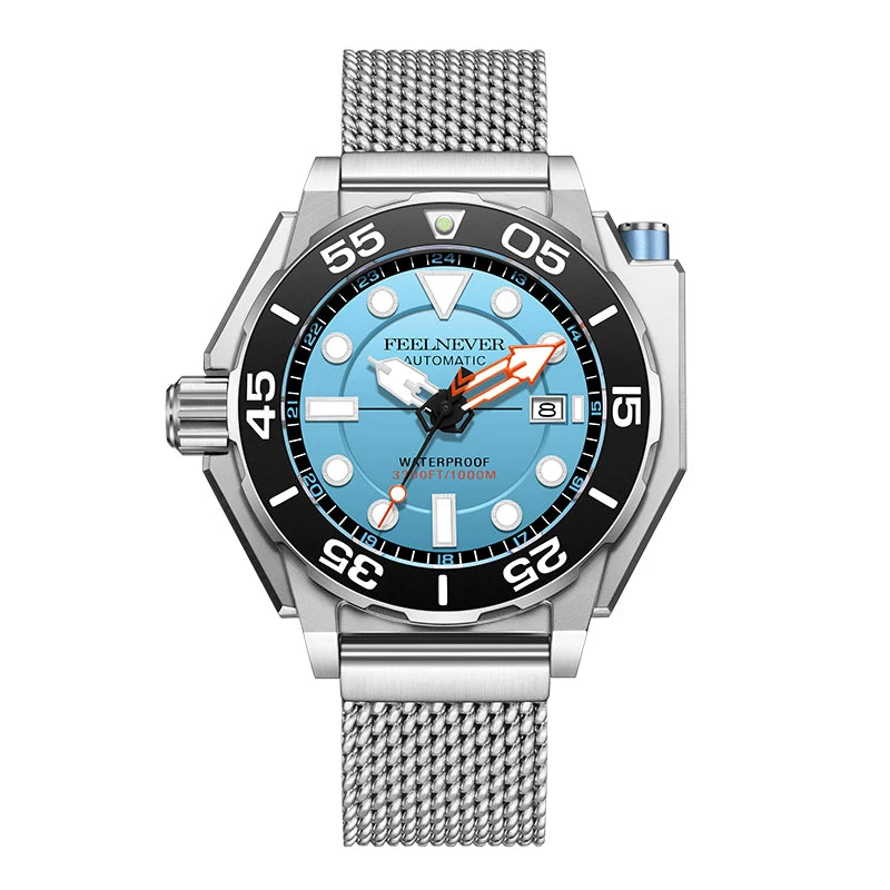 FeelNever Top Brand Luxury Automatic Watch For Men Fashion Business Watch Men Military Waterproof Men's Mechanical Wristwatches