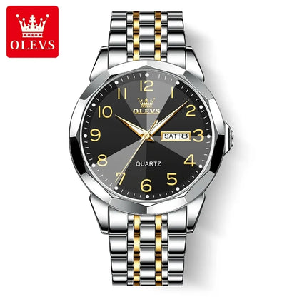 OLEVS 9970 muški sat – elegantan model s digitalnim brojčanikom, prikazom datuma i dana, vodootporan, luminescentan, kvarcni – originalni luksuzni sat