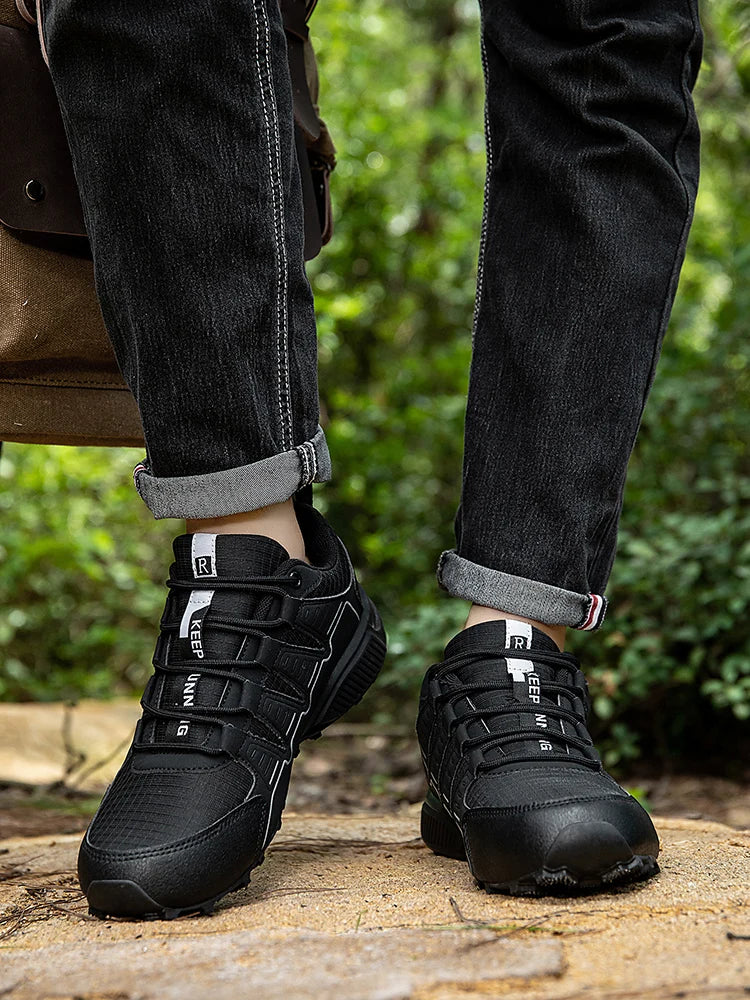 Men's Hiking Shoes Waterproof All-Terrain Outdoor Sneakers Non-Slip for Trekking Camping Tactical Training Outdoor Cycling