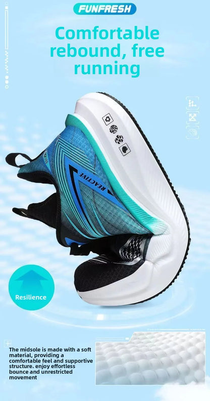 Men's breathable running shoes summer hot sale of the season, casual sporty fish thread soft bottom thick heel cross-border style