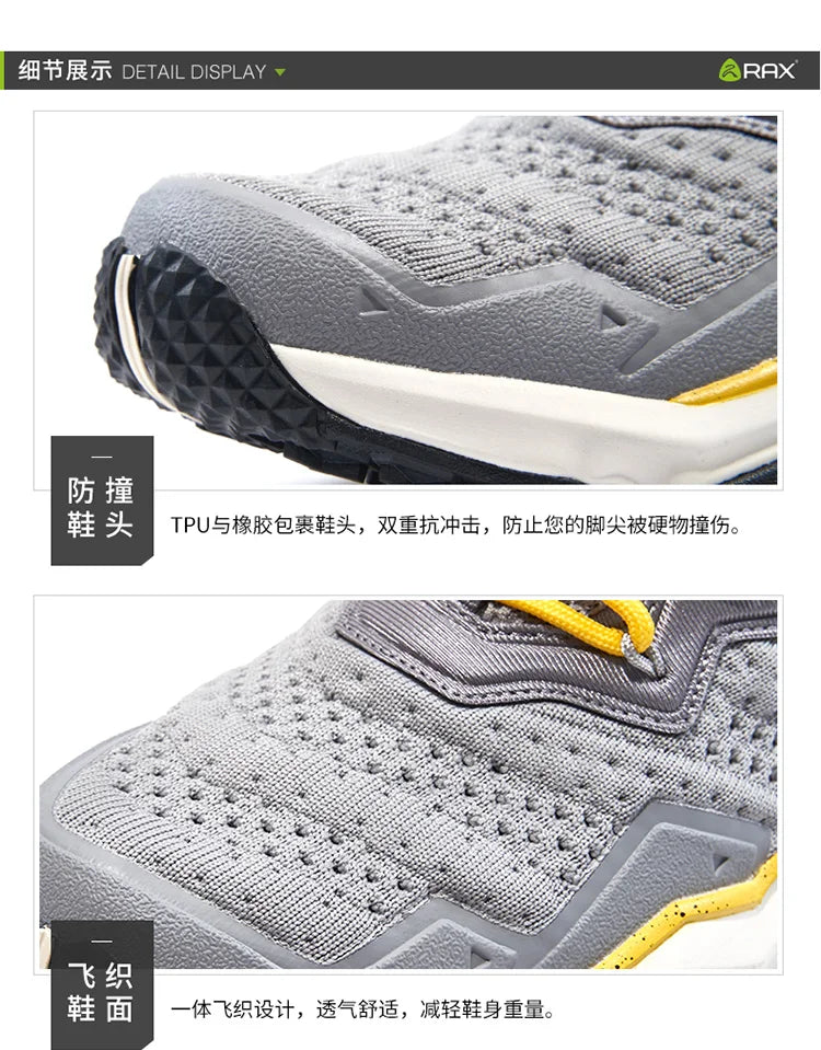 Rax Men's Waterproof Hiking Shoes Breathable Hiking Boots Outdoor Trekking Sports Sneakers Tactical Shoes