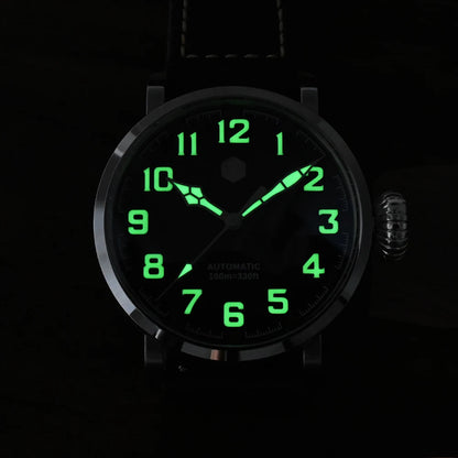 San Martin Fashion Men's Watch 40mm Pilot Automatic Mechanical YN55 PT5000 SW200 Stainless Steel Luminous Waterproof 100m