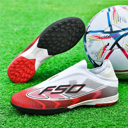 Nouvelles chaussures de football pour hommes, chaussures de sport respirantes, chaussures de futsal antidérapantes, chaussures de football ultralégères, haute tige, haute qualité, pour match en extérieur