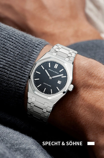 2026 New Specht & Söhne 38mm Quartz Wristwatch For Men Luminous Sapphire Crystal Ultrathin Stainless Steel Watch 50M Waterproof
