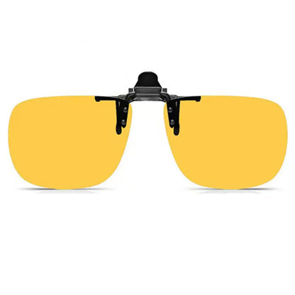 KLASSNUM Men Polarized Sunglasses Clip Can Be Flipped Up Myopia Glasses Clip Anti-UV400 Night Driving Fishing Glasses Accessory