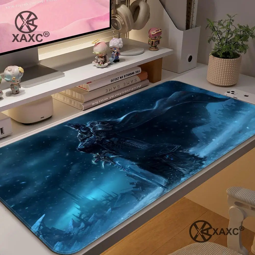Podkładka pod mysz Lich King World Of Warcraft XAXC, duża podkładka na biurko pod klawiaturę i mysz, antypoślizgowa gumowa podkładka gamingowa pod mysz, mata pod mysz do laptopa