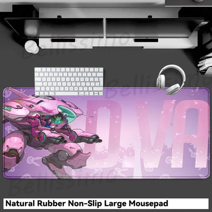 Gaming Accessories O-Overwatch D-D.va Mouse Pad Large Keyboard Mousepad Pc Cabinet Deskmat Xxl Extended Mats Gamer Mausepad