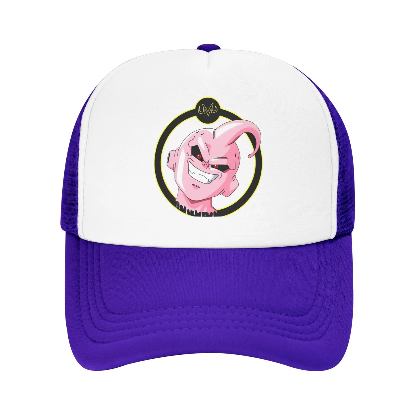 Dragon Ball Kid Buu Trucker Cap Unisex Hats Sun Caps Trucker Cap Adjustable Polyester Mesh Baseball Cap Summer