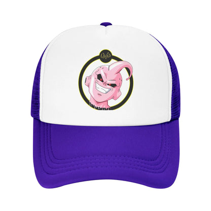 Dragon Ball Kid Buu Trucker Cap Unisex Hats Sun Caps Trucker Cap Adjustable Polyester Mesh Baseball Cap Summer