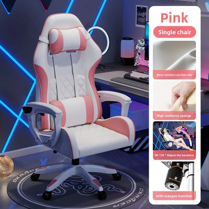 Sedia e-sport da uomo confortevole per sessioni prolungate, sedia da computer reclinabile per il relax, schienale