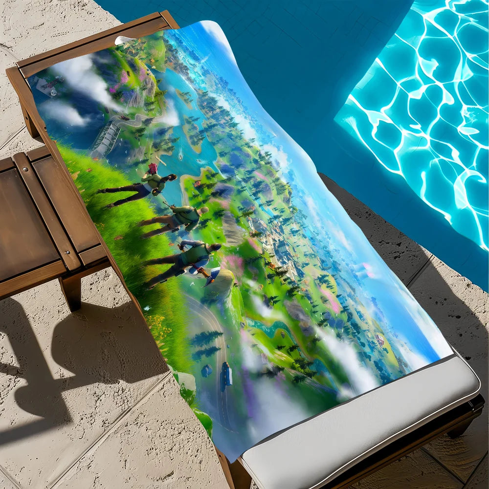 Strandtuch Badetuch schnelltrocknend leicht tragbar F-FORTNITES-ES Sauna Camping Schwimmen Game Pool Reise