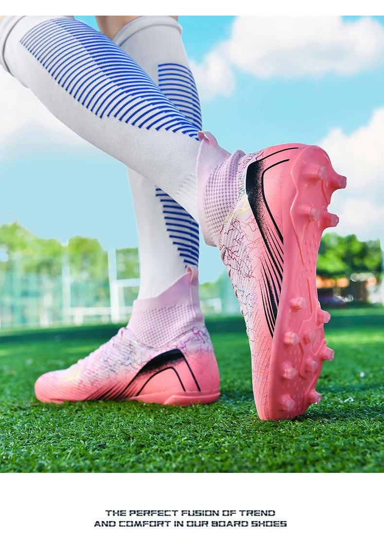 Men Professional Football Shoes Society Cleats Soccer Shoes Original Indoor Football Field Boots Grass Training TF/FG Sneaker