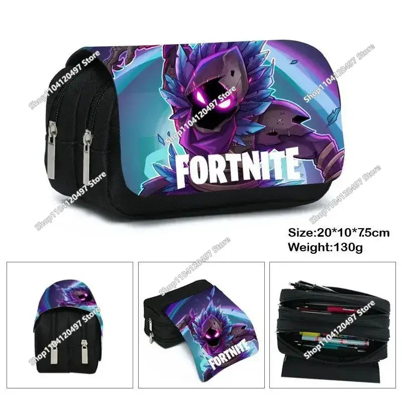 Victory Royale Student Boys Girls Fortnite Capacity Stationery Pencil Case Peely Llama Hero Children's Pen Box Kids Teen Bags