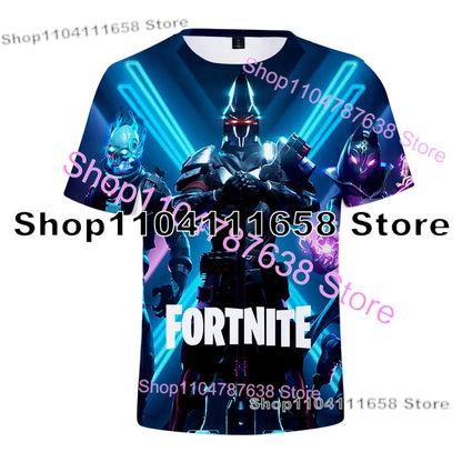 Summer T-shirt Raven Ultima Knight Fortnite T-Shirt, 3D Print Banana Peely Men’s Tee, Battle Royale Game Tops, Birthday Gifts