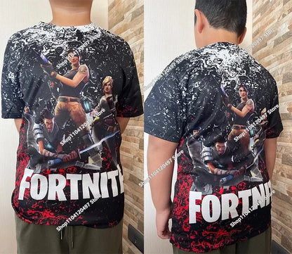 Суитшъри с качулка за момчета и момичета Fortnite, детски пуловер с 3D принт, суитшъри Battle Royale за мъже, есенна модна детска дреха