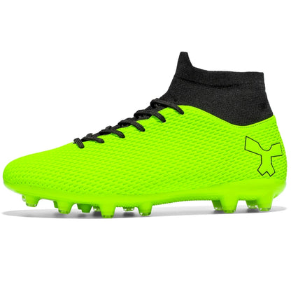New Unisex Long Spike Football Boots Men Broken Nail Soccer Shoes AG/TF Training Soccer Cleats Sneakers Non-Slip Ankle Zapatos