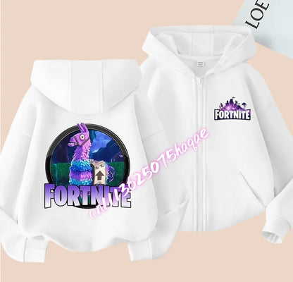 New Fortnites Child Zip-up Hoodie Cartoon Anime Hoodies Casual Breathable Kids Boys Coat Jackets 2026 Spring Children Clothing