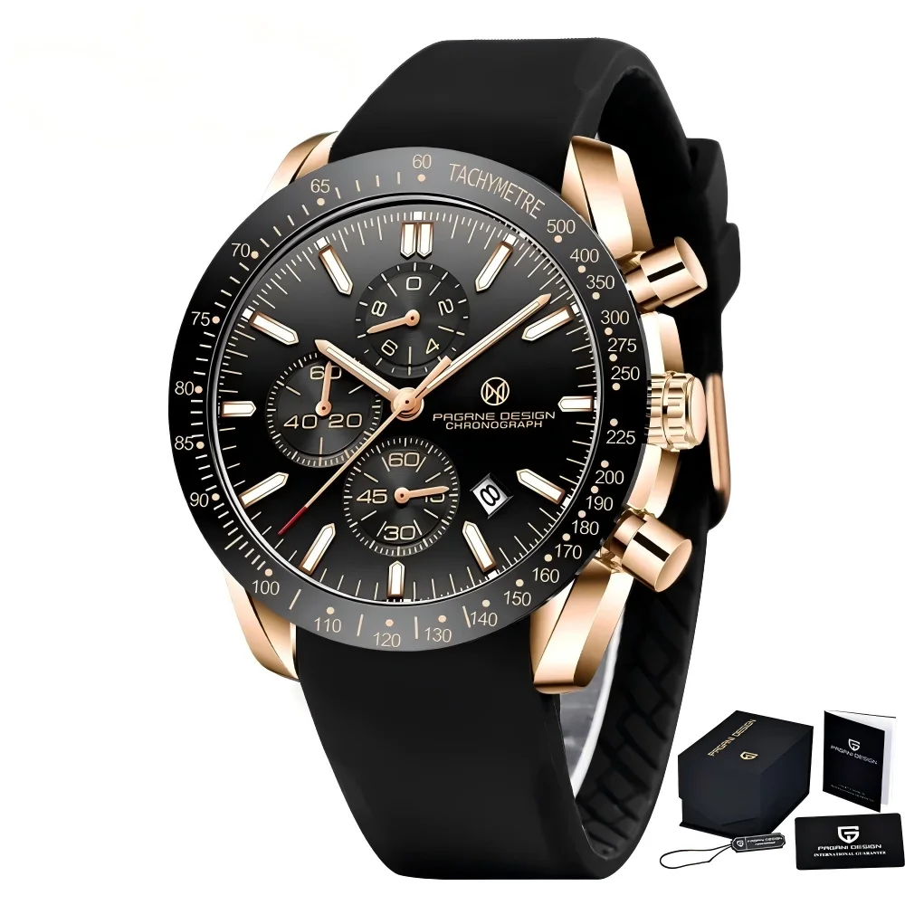 PAGANI DESIGN 45MM 2026 Men Quartz Watches 30M Waterproof Luxury Business Stainless Steel Relogio Masculino 5140