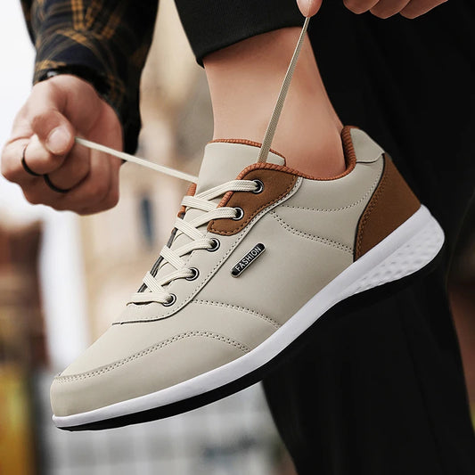 New Balan Men's Leather Sneakers Trendy Sports Shoes Breathable Non-Slip Footwear Holiday Shoes for Men