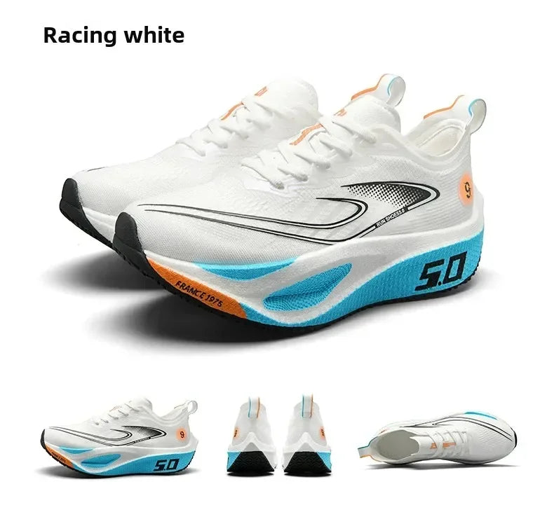 Unisex 2025 Full Carbon Plate Running Shoes Professional Marathon Racing Lightweight Bounce Cushion Breathable Sports Sneakers