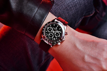 PAGANI DESIGN 1664 Luxury Automatic Mechanical Men's Watch VK63 movement AR Sapphire Crystal Rubber 100m Waterproof Men's Watch