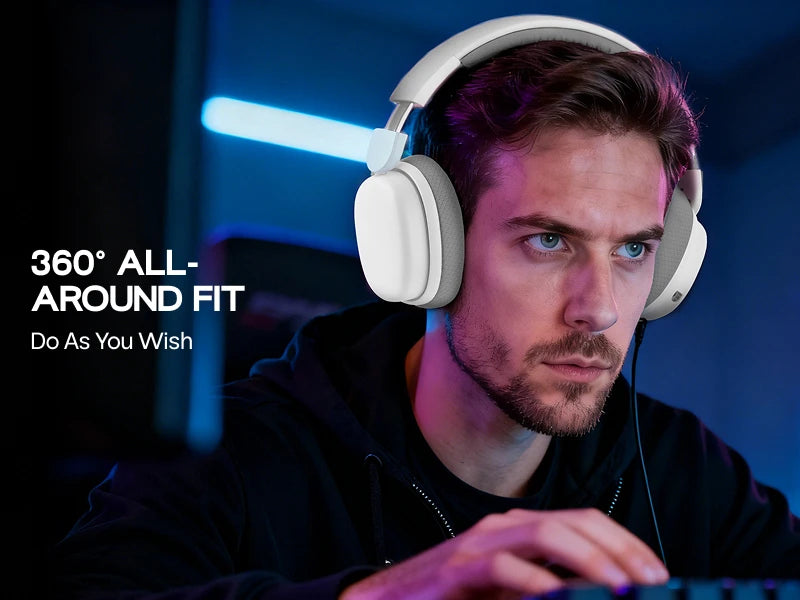 Cuffie da gaming AULA G7 Pro 7.1 Surround Sound wireless Bluetooth 5.3 con microfono a cancellazione del rumore per PS5/PS4/PC/Switch