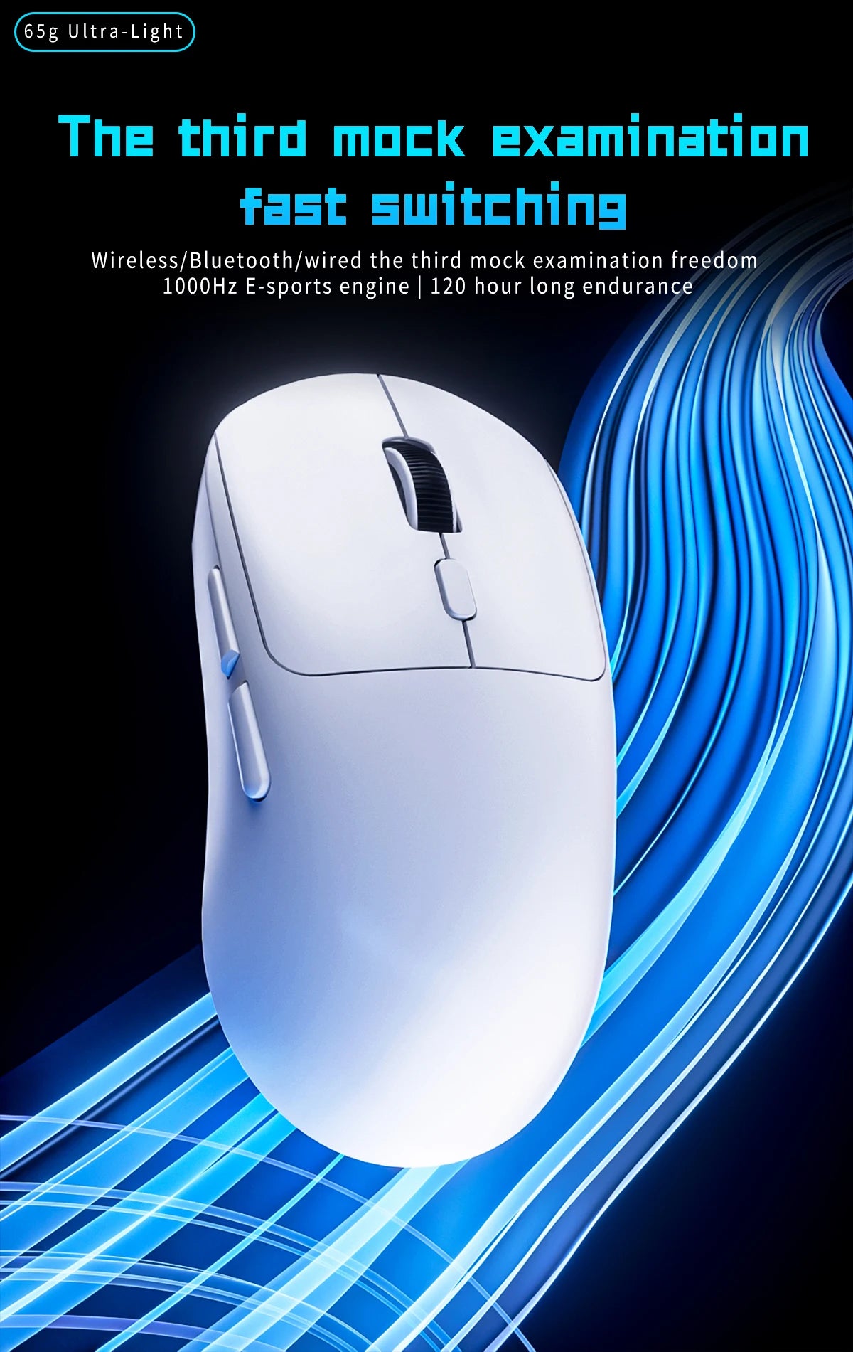 Gaming-Maus Bluetooth-Maus Wiederaufladbare Gamer-Maus Paw3395 Leichte ergonomische kabellose E-Sport-Maus