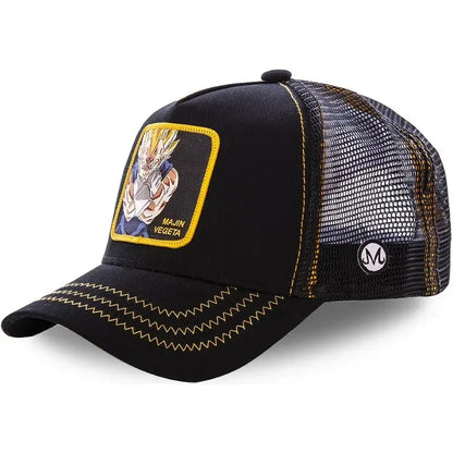 Dragon Ball Son Goku-baseballkasket til mænd, sommerkasket til rejser, broderet hiphop-solskærm, justerbar trucker-meshkasket