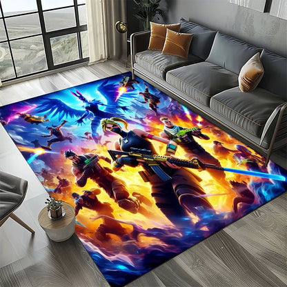 2025 Games 3D F-Fortnite Cartoon Carpet Rug for Living Room Bedroom Home Sofa Decoration,Kids play Area Rug Non-slip Floor Mat