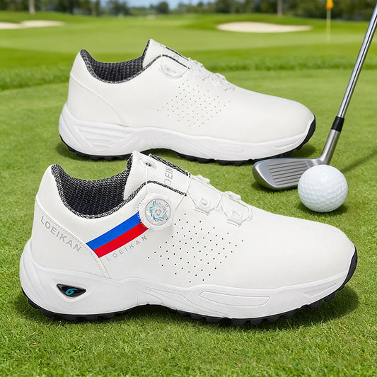 Men’s Golf Shoes: High-Quality, Non-Slip Sports Sneakers with Swivel Button for Maximum Comfort!