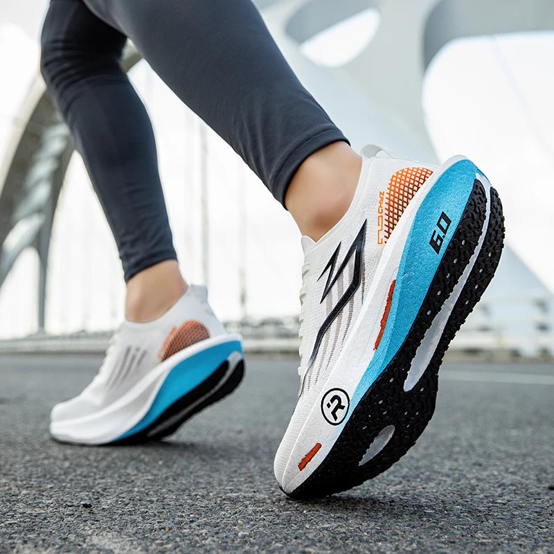 Športni čevlji za moške in ženske, tekaški čevlji, karbonska plošča, moški maratonski tekaški čevlji, čevlji z blaženjem udarcev, čevlji za atletski trening