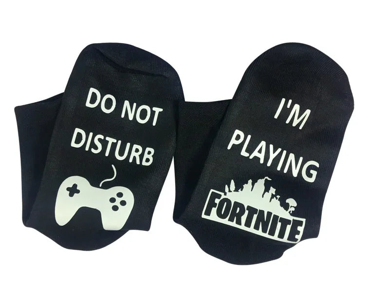 FORTNITE Sportsocken Sommer Schwarz Weiß Atmungsaktive Low-Cut-Socken No-Show Baumwolle Weiche Sport- und Freizeitsocken Kurz