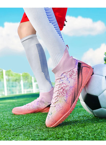 Men Professional Football Shoes Society Cleats Soccer Shoes Original Indoor Football Field Boots Grass Training TF/FG Sneaker