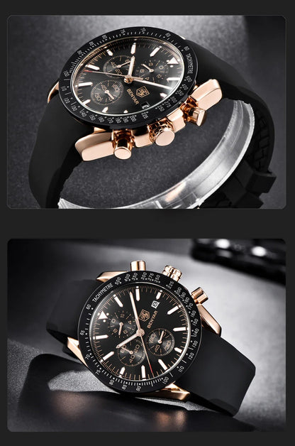 Moška ura BENYAR 5140, športna ura za prosti čas, luksuzna vodotesna kvarčna ura, vojaški kronograf vrhunske blagovne znamke.