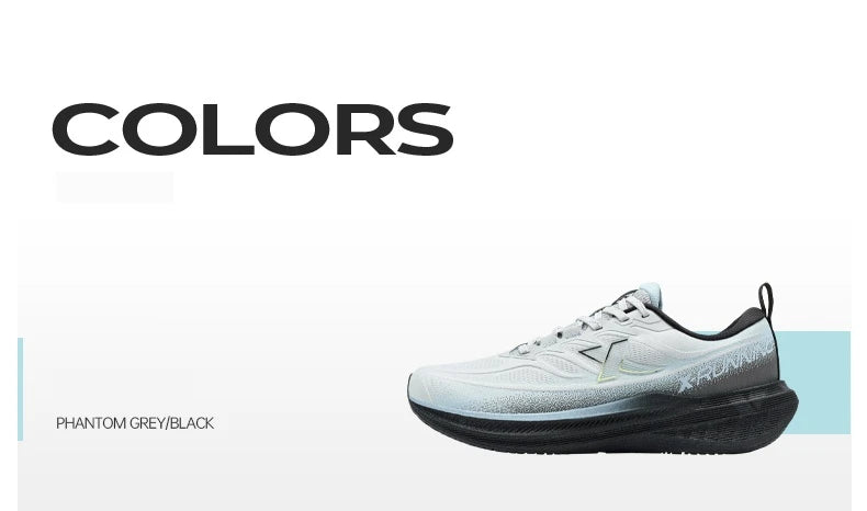 Xtep Running Shoes for Men 2025 Winter Trendy Shock Absorption Cushioning Non-Slip Comfortable Lace-Up Sneakers 875419110045