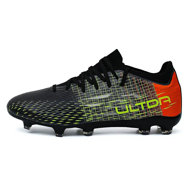 Chaussures de football toutes saisons anti-usure avec doublure respirante, amorti antichoc, semelle à crampons stable, unisexe, pour le football en extérieur