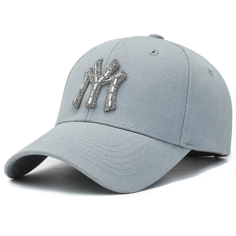 MY Rhinestone Hat Female Spring and Fall Street Casual Outdoor Duck Tongue Cap Fashion Versatile Baseball Cap Sunshade