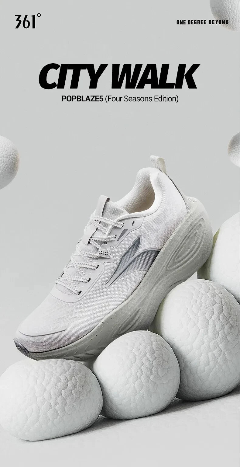 361 Degrees PopBlaze 5 Chaussures de course pour homme - Nouvelles semelles épaisses amortissantes, respirantes et antidérapantes - Baskets de jogging d'extérieur pour homme 672532212