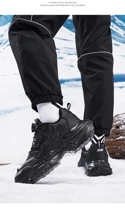 Herrenstiefel Neue Winterschuhe Warme Herrenschuhe Wasserdicht Rutschfest Plüsch-Sneaker Herren-Tennisschuhe Stiefel Herren-Sneaker Winter
