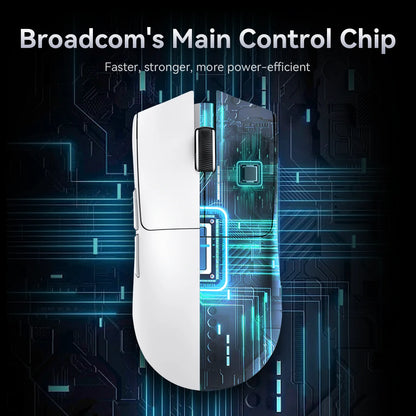 Attack Shark X11 tri-mode gamingmus med magnetisk laddningsdocka, PixArt PAW3311-sensor, 22K DPI, BT/2.4Ghz/trådbunden, för PC/MAC