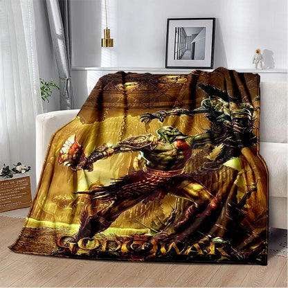 29 Style Kratos God of War Games Cartoon Blanket,Soft Throw Blanket for Home Bedroom Bed Sofa Picnic Travel Office Cover Gifts