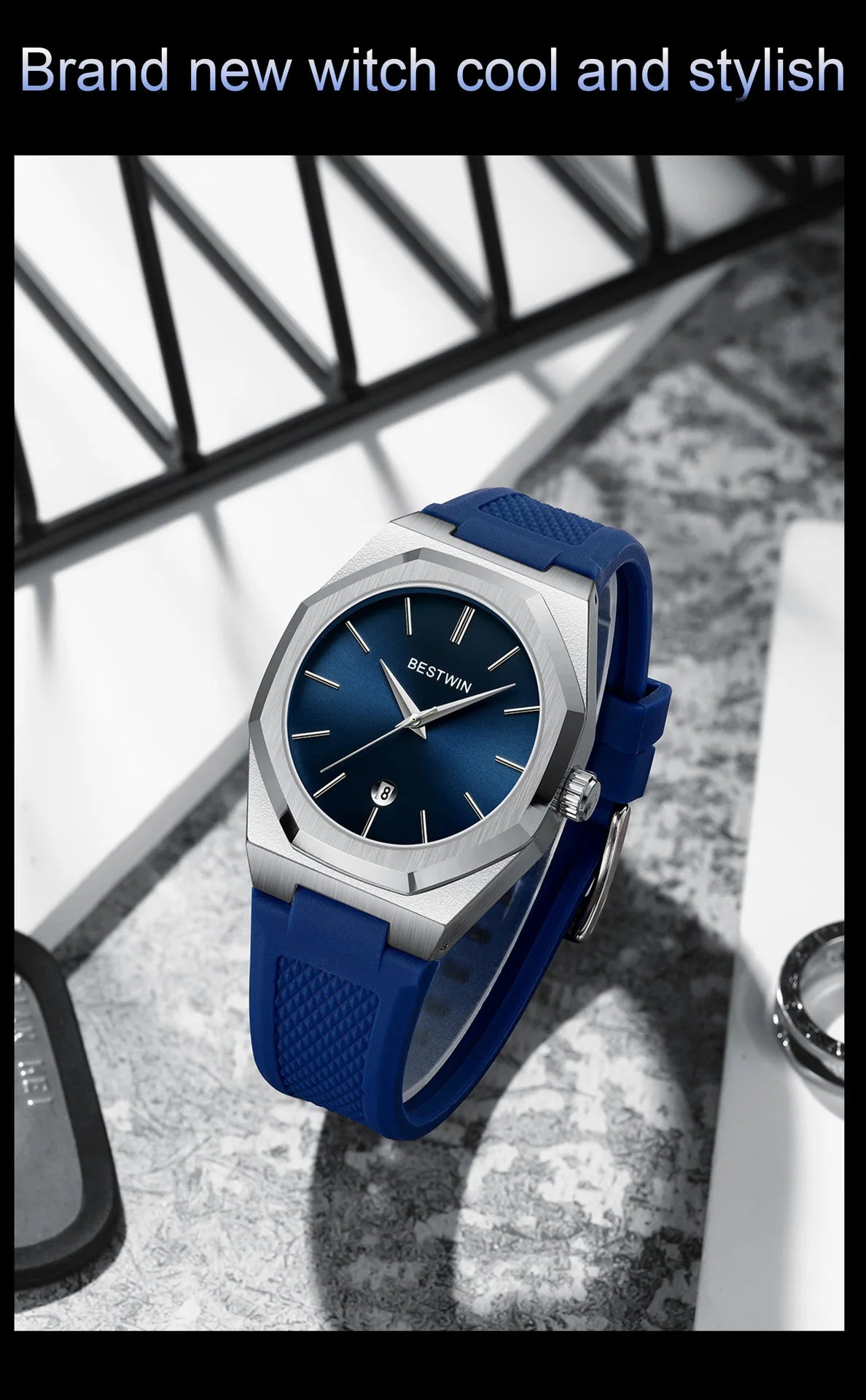 Luxury Quartz Wristwatch Silicone Strap reloj hombre Sport Watch for Man Fashion Date Original Waterproof Clock