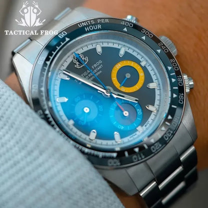 Tactical Frog Quartz Watch VS75 Solar Chronograph Sapphire 200m Waterproof Luxury Watch Luminous Quartz Movement 41mm Mens Watch