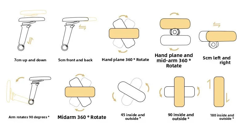 Portable Minimalist Ergonomic Chair 10D Armrest Computer Chair Office Chair Study Chair Gaming Chair Gravity Sturdy and Durable