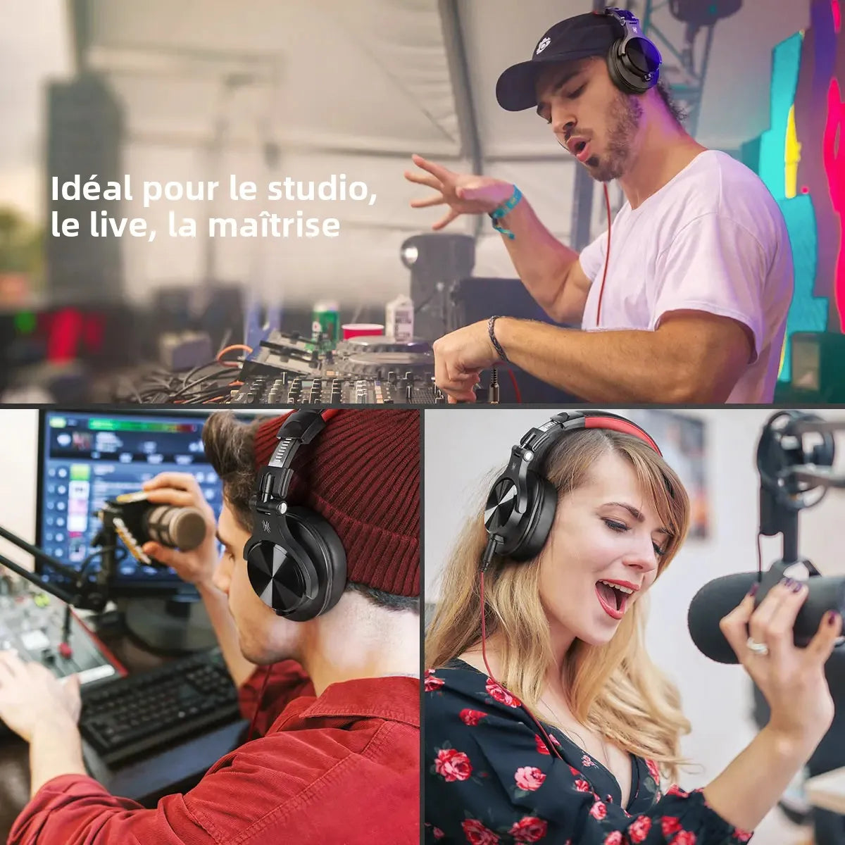 Cuffie OneOdio A71 cablate over-ear HiFi Studio DJ con microfono – Headset gaming professionale per monitoraggio con bassi profondi