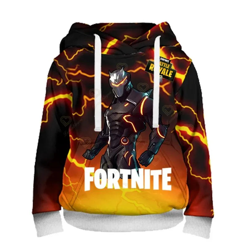 Fortnite Kids Sweatshirt Victory Royale 3D Printed Hoodies for Men, Women, and Children, Game Hooded Streetwear Pullover, Perfect Birthday Gift