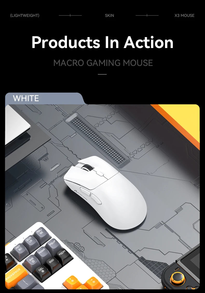 Attack Shark R1 18000dpi Wireless Mouse, 1000Hz, Tri-mode Connection, PAW3311, Macro Gaming Mouse