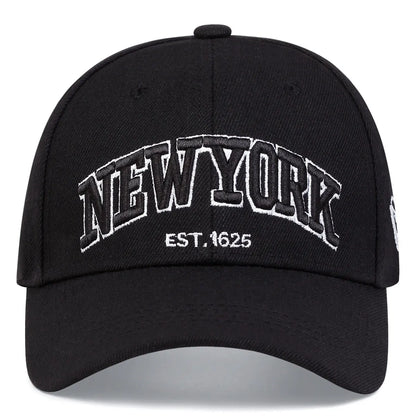 Unisex New York-baseballpetten met geborduurde letters, voor lente en herfst, verstelbare casual petten voor buiten, zonwerende petten, sport- en golfpetten