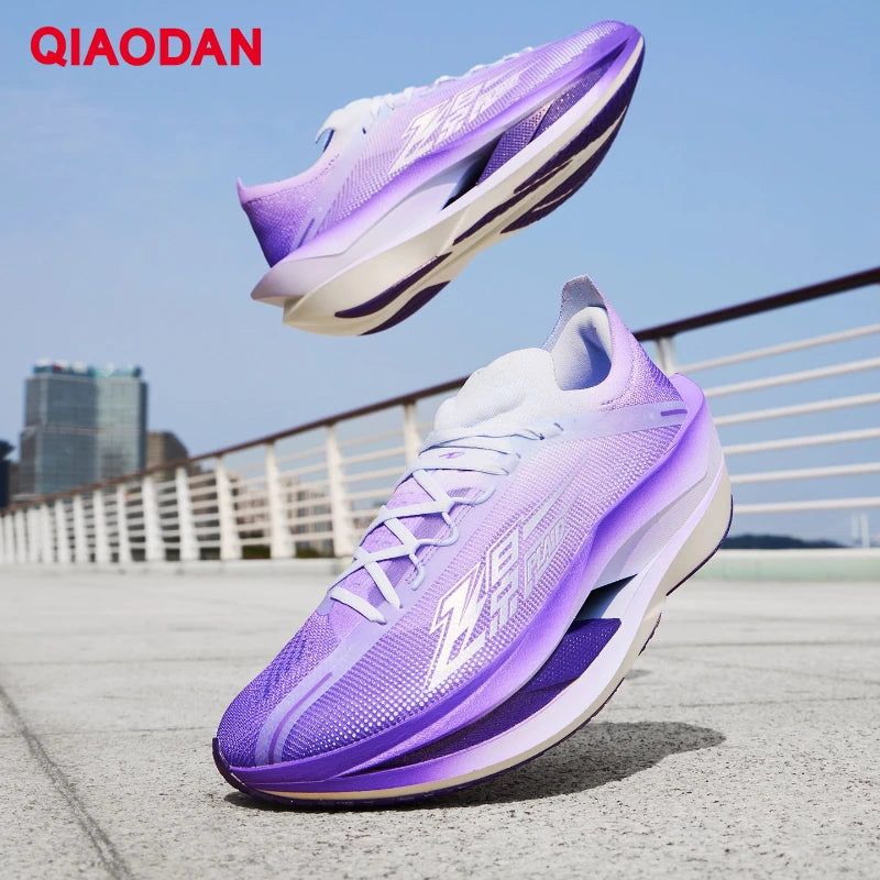 QIAODAN Feiying Plaid 3 Carbon Plate Men's Running Shoes 2026 Marathon Racing Sneakers Rebound Cushion Athletic Shoes QDB023262290